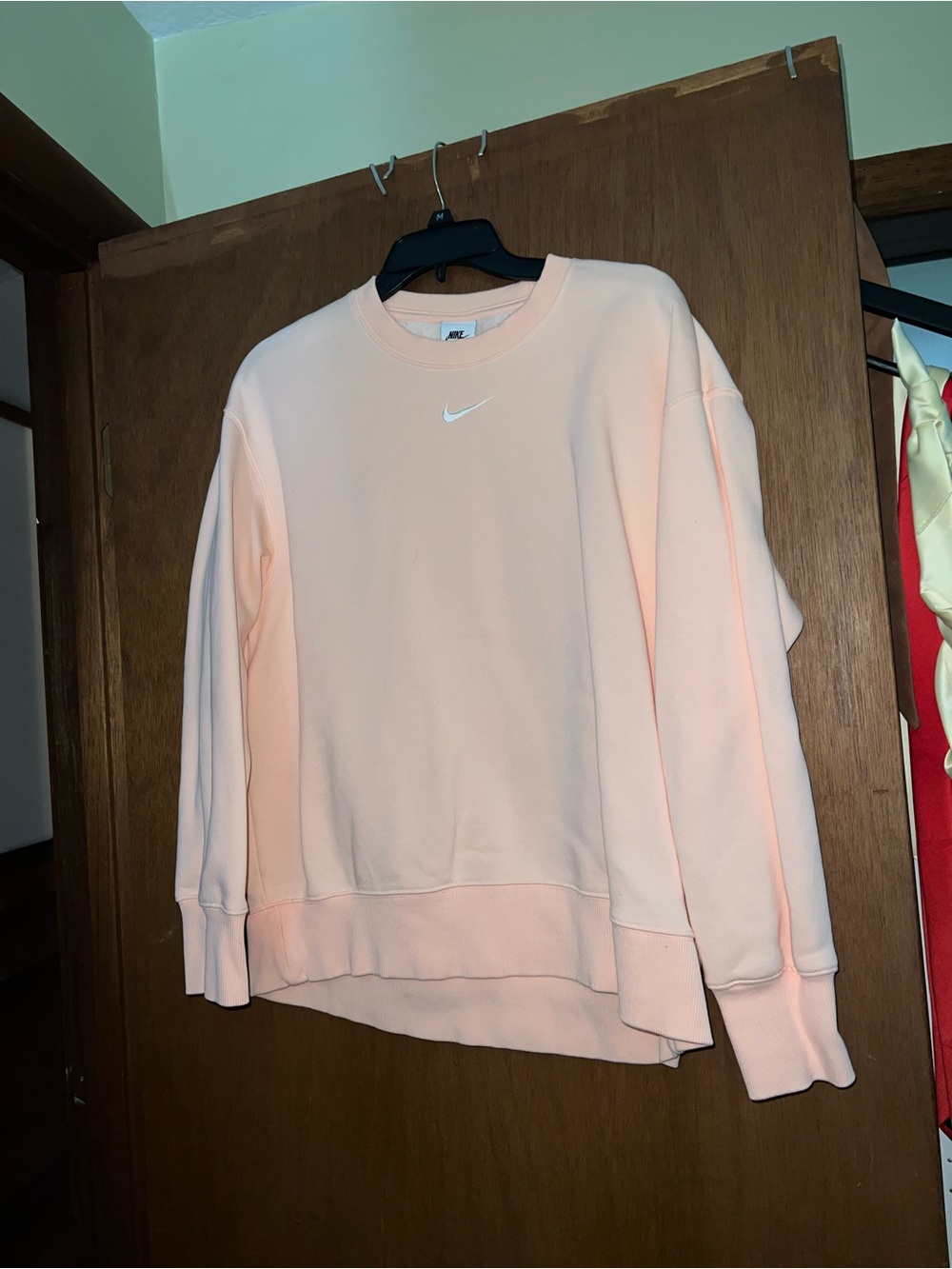 Nike Women's Peach Crewneck Sweatshirt